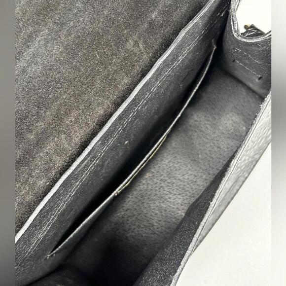 House of Harlow 1960 Croc-Embossed Top black Handle Bag with Crossbody Strap - Picture 5 of 8